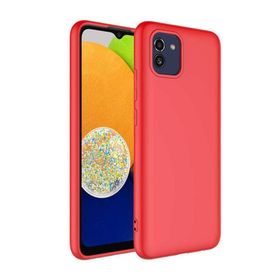 Musal Galaxy A03 Lansman Tasarım İç Yüzeyi Kadife Silikon Kılıf