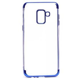Musal Galaxy A8 2018 İnce Köşeleri Renkli Şeffaf Silikon Kılıf