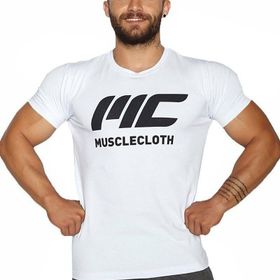 MuscleCloth Basic Beyaz T-Shirt