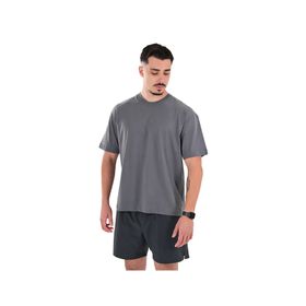 MuscleCloth Basic Füme Oversize Erkek T-Shirt