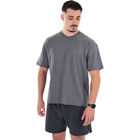MuscleCloth Basic Füme Oversize Erkek T-Shirt