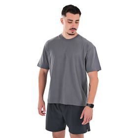 MuscleCloth Basic Füme Oversize Erkek T-Shirt