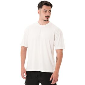 MuscleCloth Basic Kırık Beyaz Oversize Erkek T-Shirt