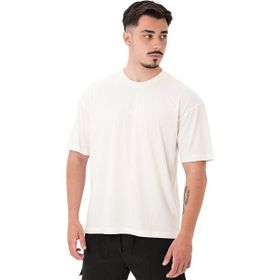 MuscleCloth Basic Kırık Beyaz Oversize Erkek T-Shirt