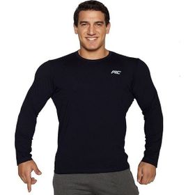 MuscleCloth Basic Uzun Kollu Lacivert T-Shirt