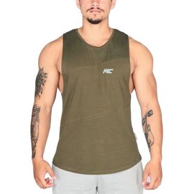 MuscleCloth Elite Kolsuz Haki T-Shirt