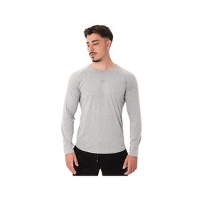MuscleCloth Elite Reglan Uzun Kollu Gri Erkek T-Shirt