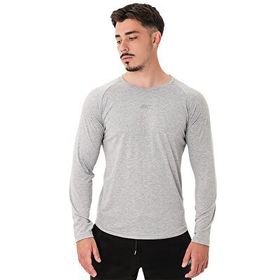 MuscleCloth Elite Reglan Uzun Kollu Gri Erkek T-Shirt