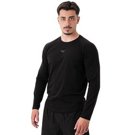 MuscleCloth Elite Reglan Uzun Kollu Siyah Erkek T-Shirt