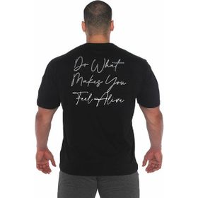 MuscleCloth Feel Alive Oversize Siyah Erkek T-Shirt