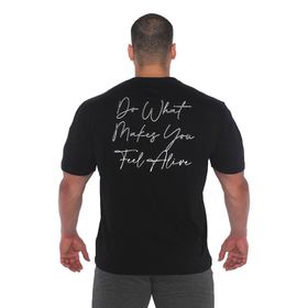 MuscleCloth Feel Alive Oversize Siyah Erkek T-Shirt