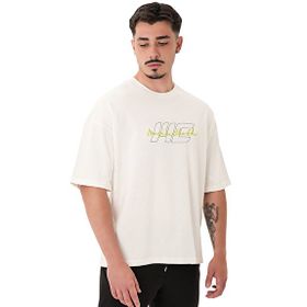 MuscleCloth Icon Heavyweight Beyaz Erkek Oversize T-Shirt