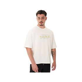 MuscleCloth Icon Heavyweight Beyaz Erkek Oversize T-Shirt