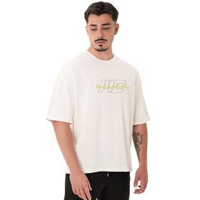 MuscleCloth Icon Heavyweight Beyaz Erkek Oversize T-Shirt