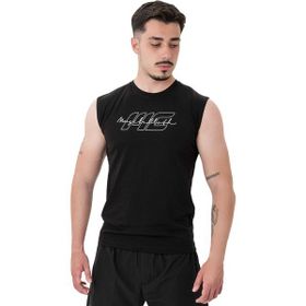MuscleCloth Icon Kolsuz Siyah Erkek T-Shirt