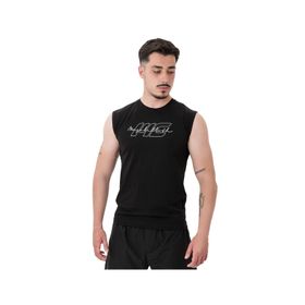 MuscleCloth Icon Kolsuz Siyah Erkek T-Shirt