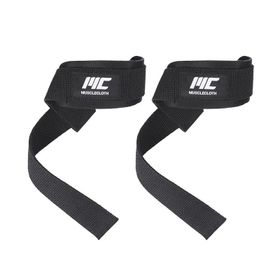 MuscleCloth Lifting Straps Siyah Standart Padded