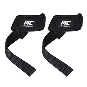 MuscleCloth Lifting Straps Siyah Standart Padded