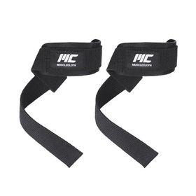 MuscleCloth Lifting Straps Siyah Standart Padded