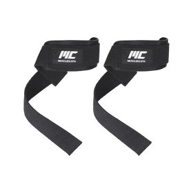 MuscleCloth Lifting Straps Siyah Standart Padded