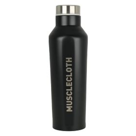 MuscleCloth Paslanmaz 500 ml Siyah Çelik Termos