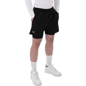 MuscleCloth Performance Siyah 2 In 1 Erkek Taytlı Şort