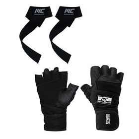 MuscleCloth Pro Fitness Siyah Ağırlık Eldiveni