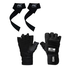 MuscleCloth Pro Fitness Siyah Ağırlık Eldiveni