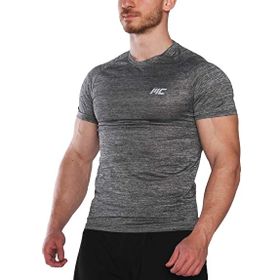 MuscleCloth Pro Stretch Füme Erkek Kısa Kollu T-Shirt