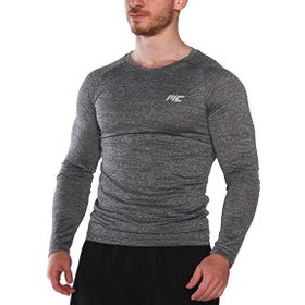 MuscleCloth Pro Stretch Füme Erkek Uzun Kollu T-Shirt