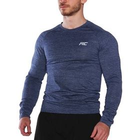 MuscleCloth Pro Stretch Lacivert Erkek Uzun Kollu T-Shirt