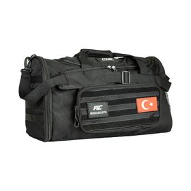 MuscleCloth Tactical Duffel Bag Siyah Silindir Çanta
