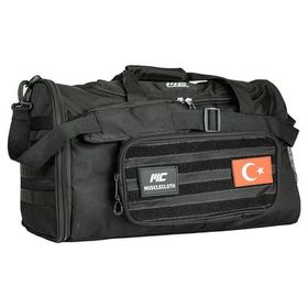 MuscleCloth Tactical Duffel Bag Siyah Silindir Çanta
