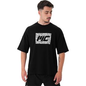 MuscleCloth Tactical Heavyweight Siyah Erkek Oversize T-Shirt