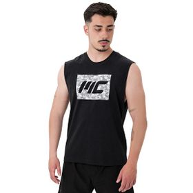 MuscleCloth Tactical Siyah Erkek Kolsuz T-Shirt