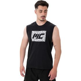 MuscleCloth Tactical Siyah Erkek Kolsuz T-Shirt