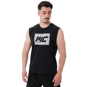 MuscleCloth Tactical Siyah Erkek Kolsuz T-Shirt