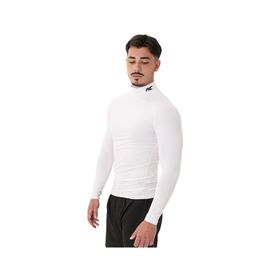 MuscleCloth Tech Mock Beyaz Erkek Uzun Kollu T-Shirt
