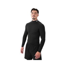MuscleCloth Tech Mock Siyah Erkek Uzun Kollu T-Shirt