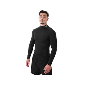 MuscleCloth Tech Mock Siyah Erkek Uzun Kollu T-Shirt