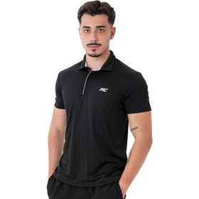 MuscleCloth Tech Siyah Erkek Polo Yaka T-Shirt