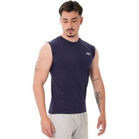 MuscleCloth Training İndigo Erkek Kolsuz T-Shirt