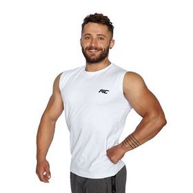 MuscleCloth Training Kolsuz Beyaz Erkek T-Shirt