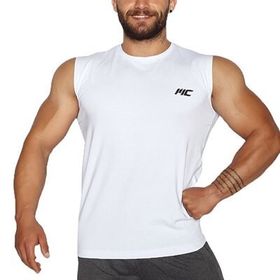MuscleCloth Training Kolsuz Beyaz Erkek T-Shirt