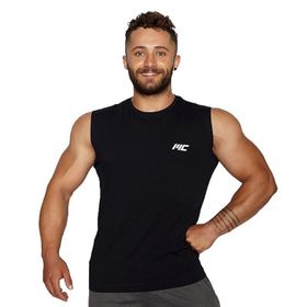 MuscleCloth Training Kolsuz Siyah Erkek T-Shirt