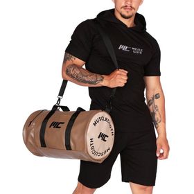 MuscleCloth Vizon Deri Silindir Çanta