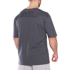 MuscleCloth Washed Füme Erkek Oversize T-Shirt