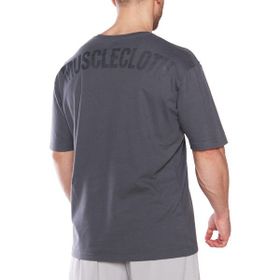 MuscleCloth Washed Füme Erkek Oversize T-Shirt
