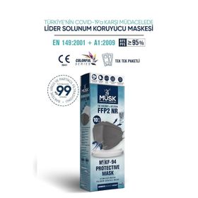 Musk FFP2 10'lu Antrasit Maske