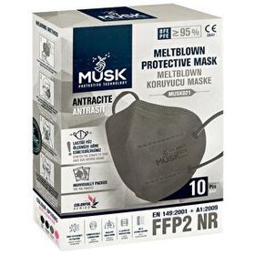 Musk FFP2 10'lu Antrasit Maske